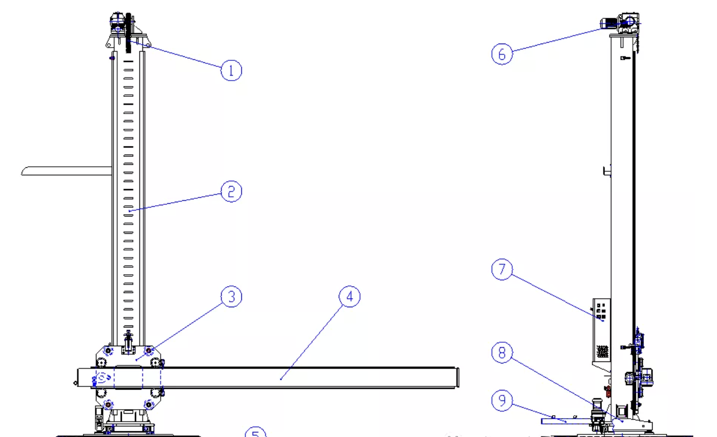 Schematic diagram of welding manipulator